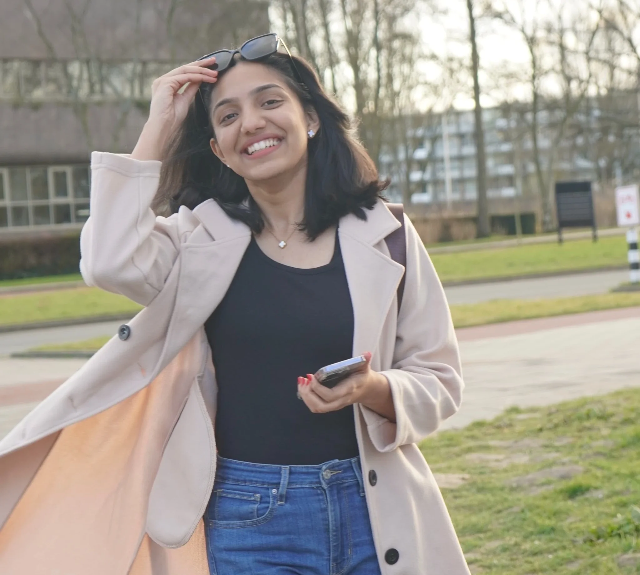 Sinchana Hegde smiling outdoors